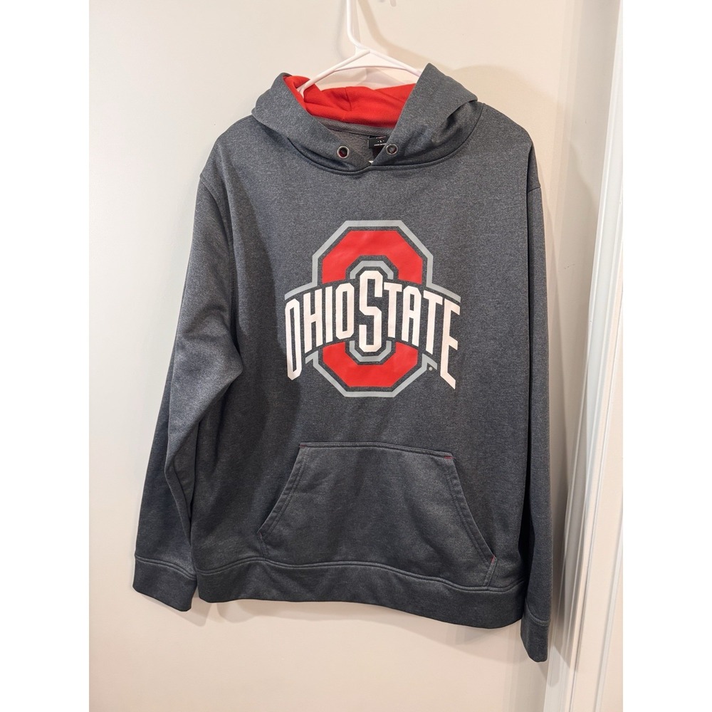 Ohio State Buckeyes Football Scarlet and Gray Hoodie‎ Sweatshirt Adult Large